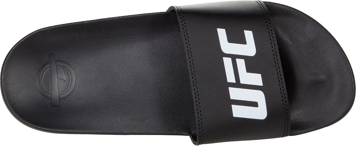 Мужские шлепанцы UFC Octagon Slides- удобная нескользящая обувь для спортсменов, белый/черный — фото 2