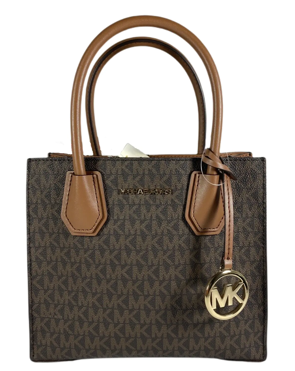 

Кожаная сумка-мессенджер Michael Kors Mercer, цвет Brown Mk/Gold