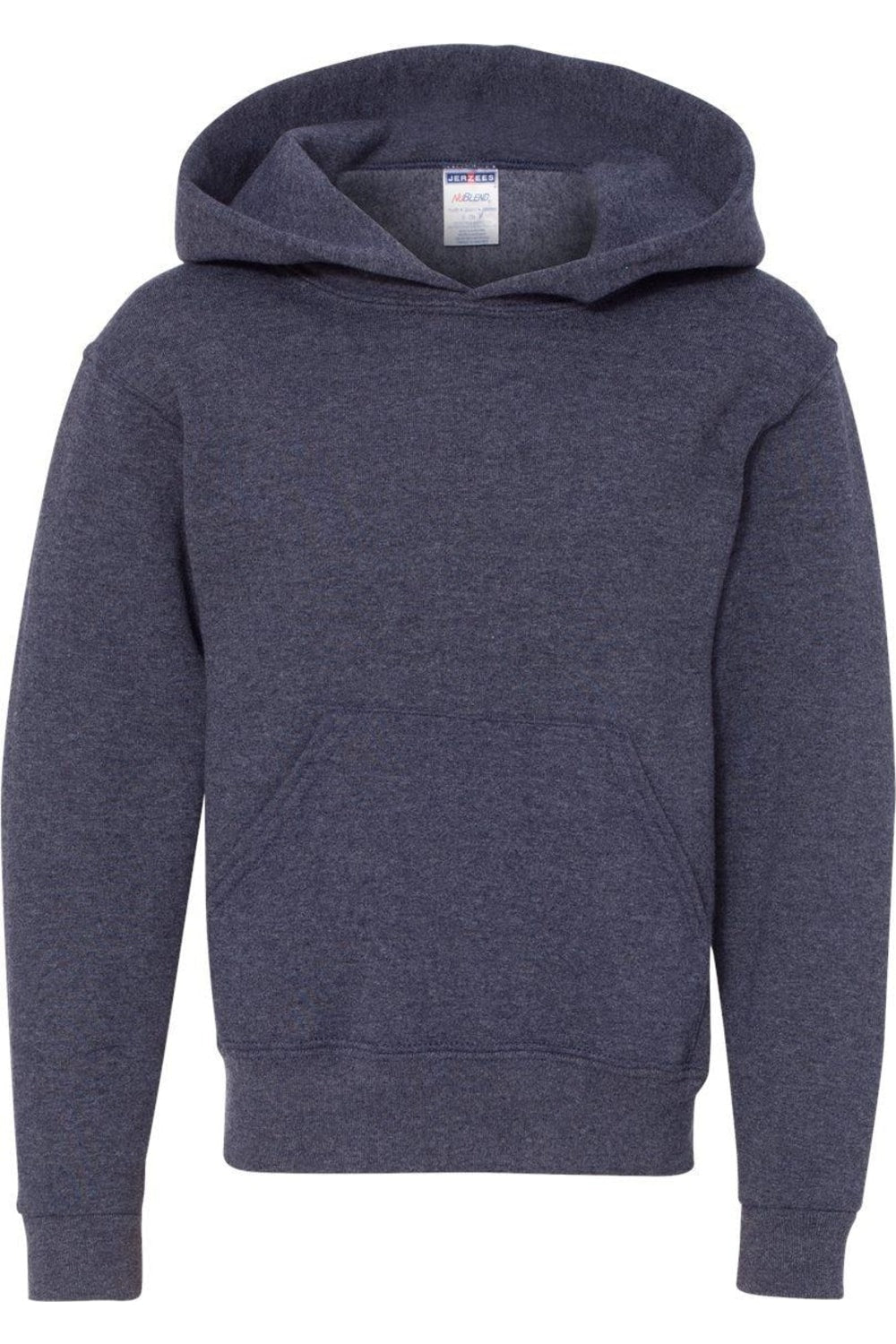 

Толстовка с капюшоном JERZEES NuBlend Youth, цвет vintage heather navy