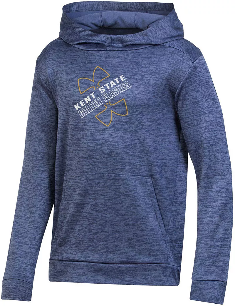 

Темно-синий флисовый пуловер с капюшоном Under Armour Youth Kent State Golden Flashes