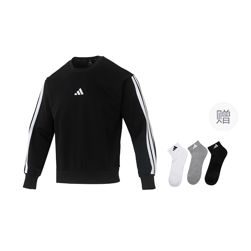 

Толстовка Essentials 3 Stripes из флиса Adidas, черный (includes 3 pairs of adidas socks)