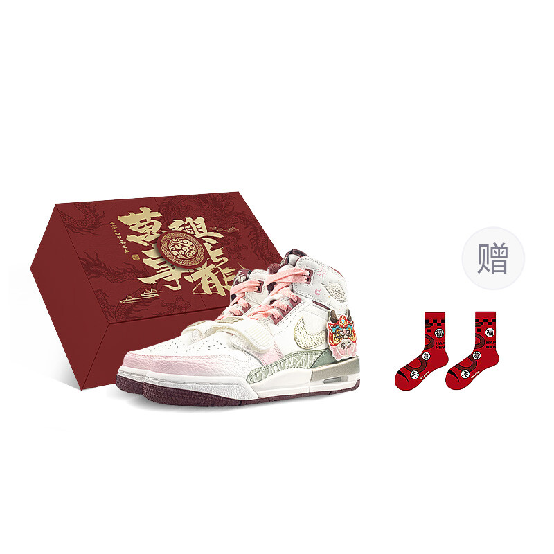 

Кроссовки Jordan Legacy 312 Vintage Basketball Shoes Women's High-top White/Green/Red/Gold, белый