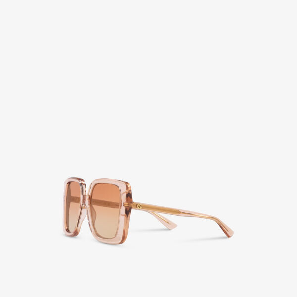 GC002074 GG1314S солнцезащитные очки из полиамида в квадратной оправе Gucci, бежевый — фото 3