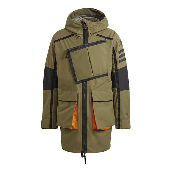 

Куртка Adidas Xploric RAIN.RDY Parka 'Olive Green Black', зеленый
