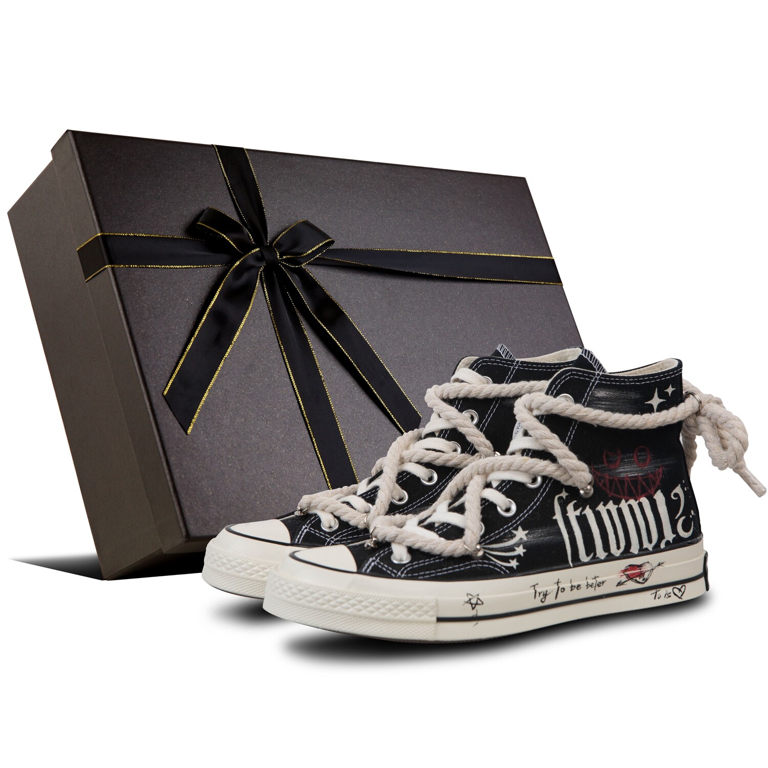 

Парусиновые кеды Chuck 70 Унисекс С Высоким Берцем Белого цвета Converse, черный/белый
