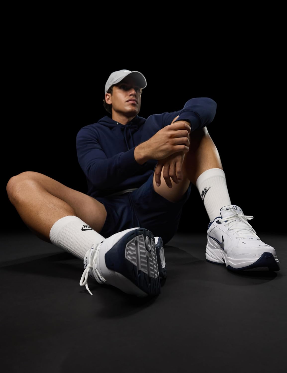 Мужские кроссовки для тренинга/тренировок Nike Air Monarch IV, белый/синий — фото 2