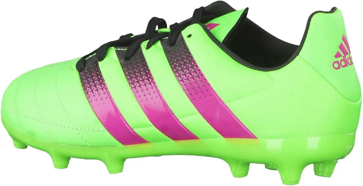 Детские кожаные кроссовки Adidas Ace 16.3 Fg/Ag J, Verde Versol Rosimp Negbas — фото 3