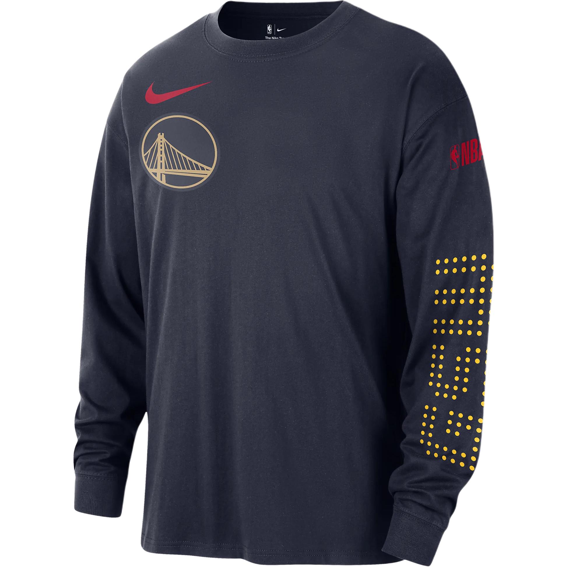 Nike Golden State Warriors Courtside City Edition Men's Nba Max90 Long Sleeve T Shirt — фото 3