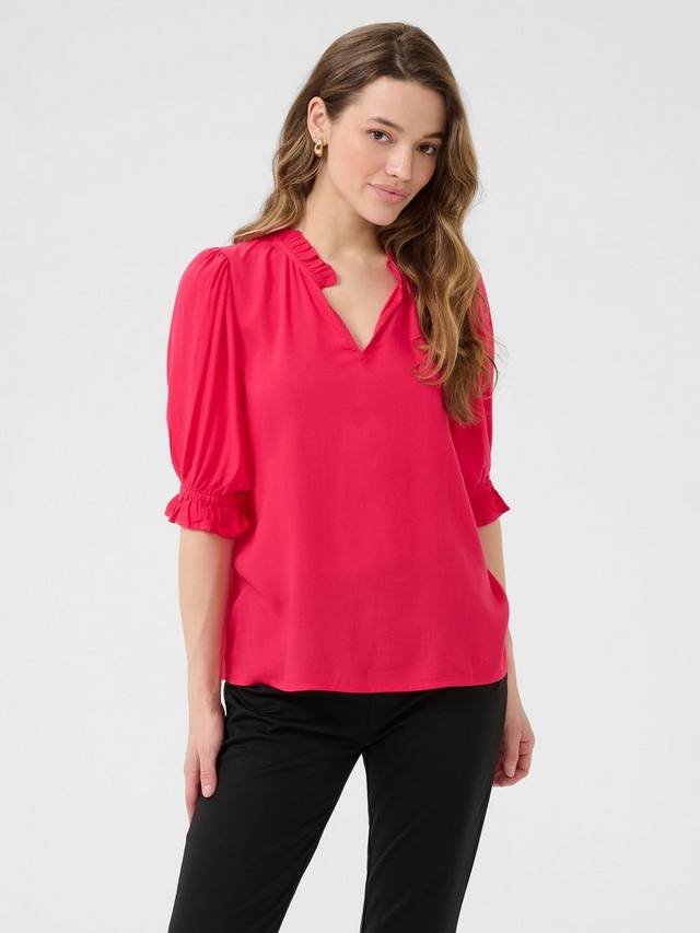 

Блузка Elly с V-образным вырезом KAFFE, Virtual Pink