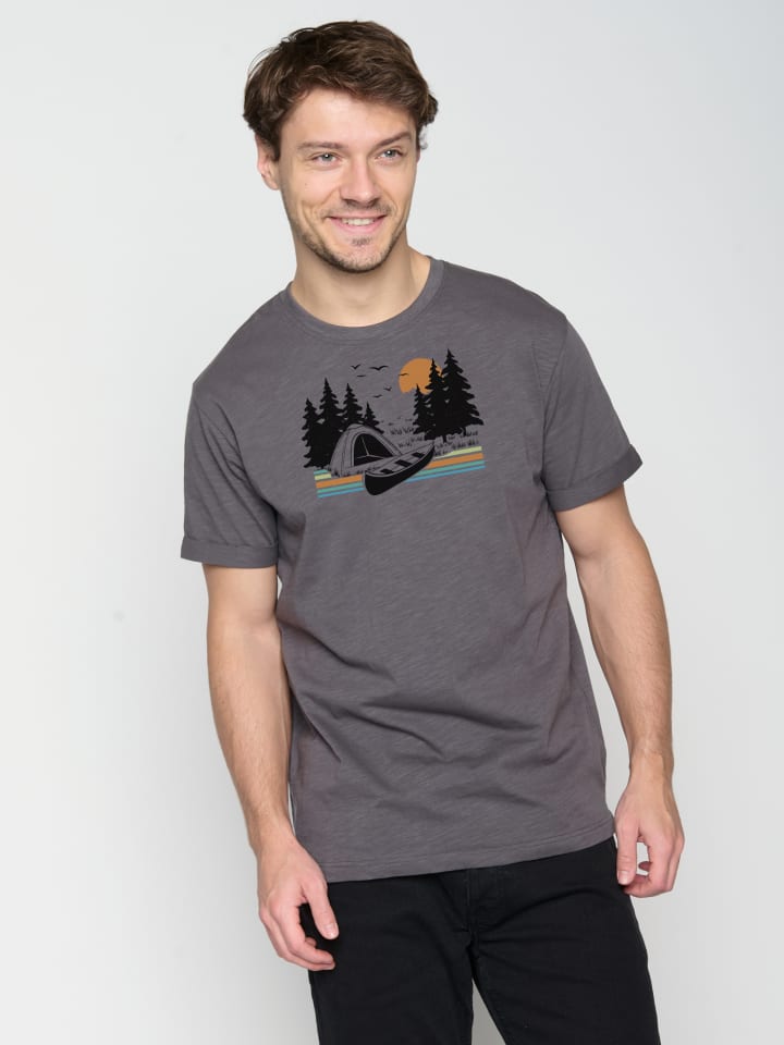 

Футболка Nature Canoe Tent антрацитового цвета GreenBomb, Черный, Футболка Nature Canoe Tent антрацитового цвета GreenBomb