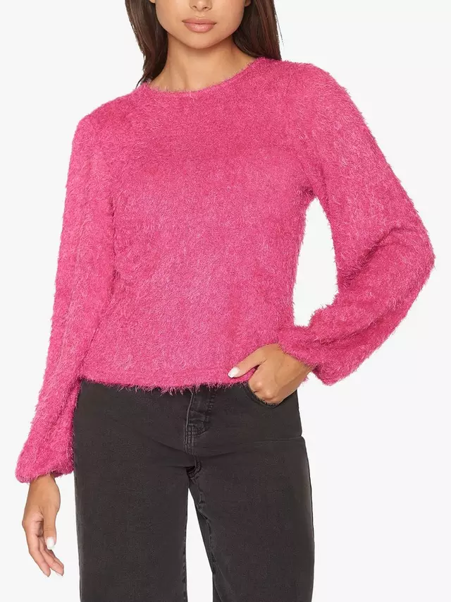

Топ Sisters Point Sisters Point Eoia-ls Round Neck Knitted, цвет orchid