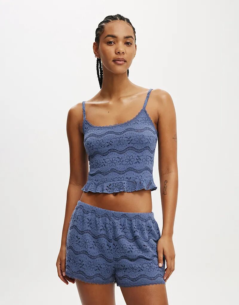 

Очень мягкая майка Cotton On Textured синего цвета Cotton:On