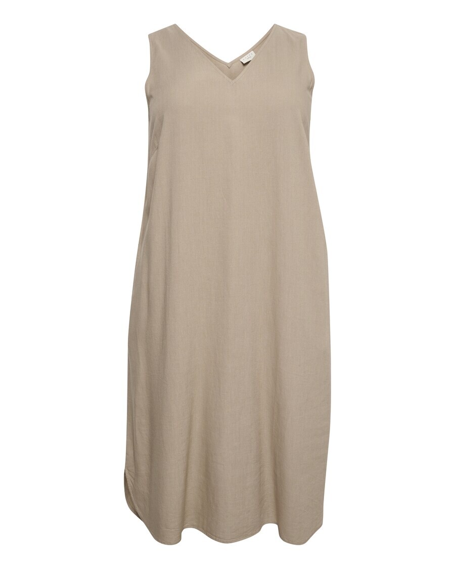 

Платье макси KAFFE CURVE Dress Mille, темно-бежевый