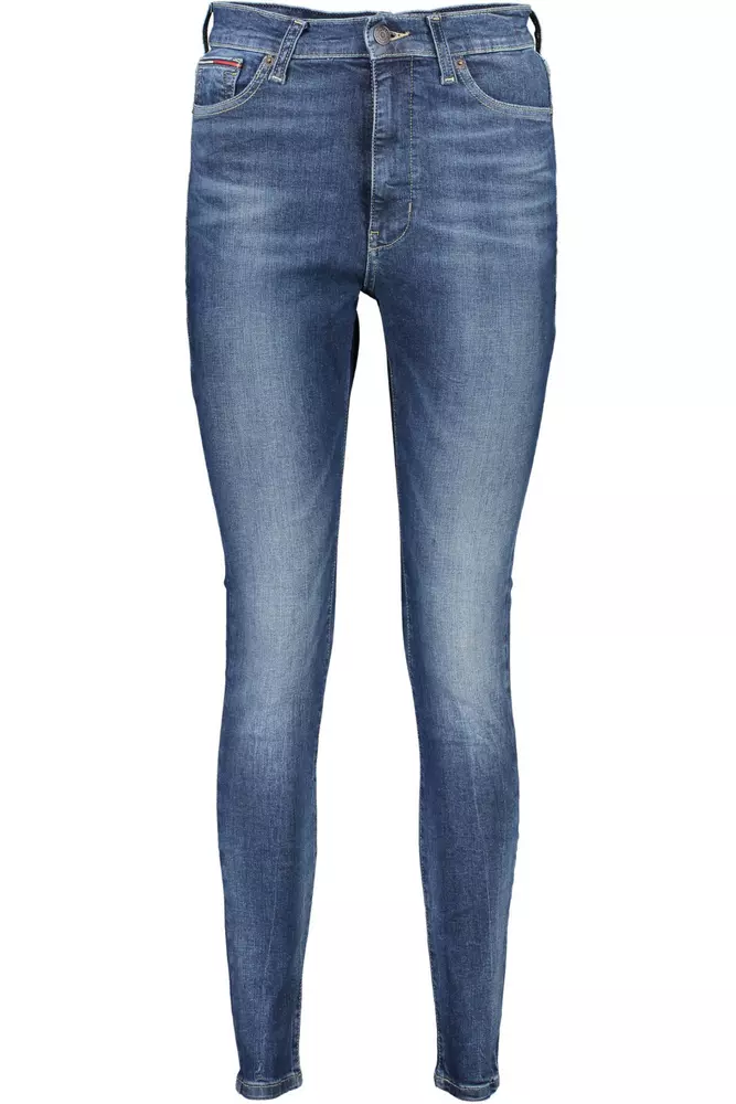 

Синие хлопковые женские джинсы Tommy Hilfiger