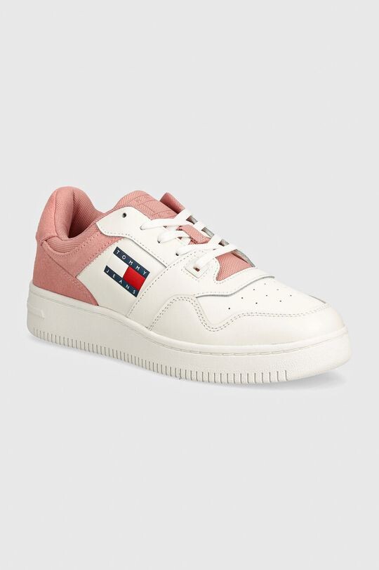 

Кожаные кроссовки TJW RETRO BASKET MIX MEDIA Tommy Jeans, розовый