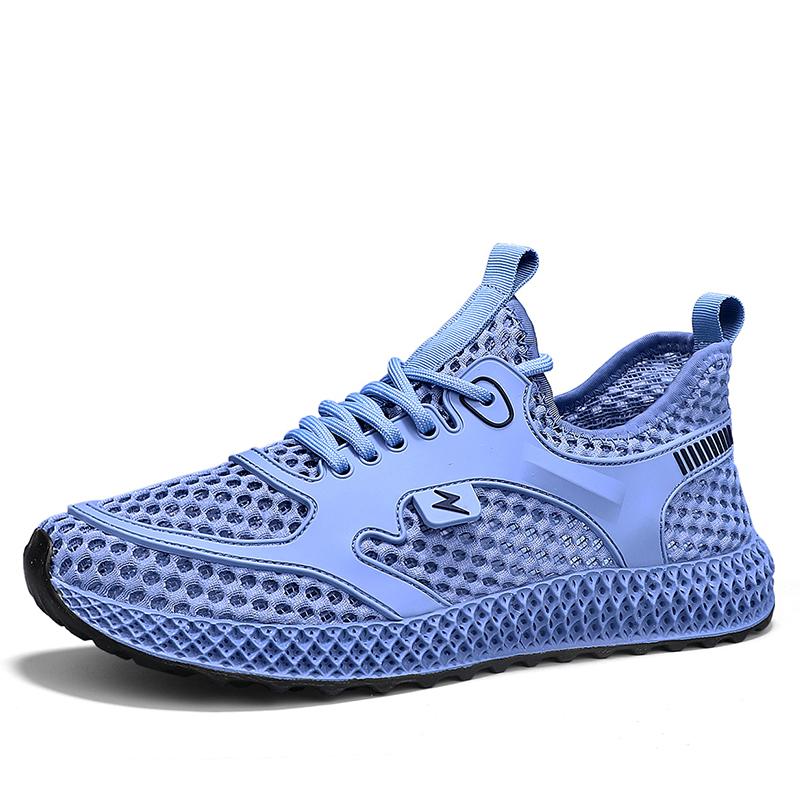 

SHOUBA Низкие повседневные мужские туфли синие, цвет Blue