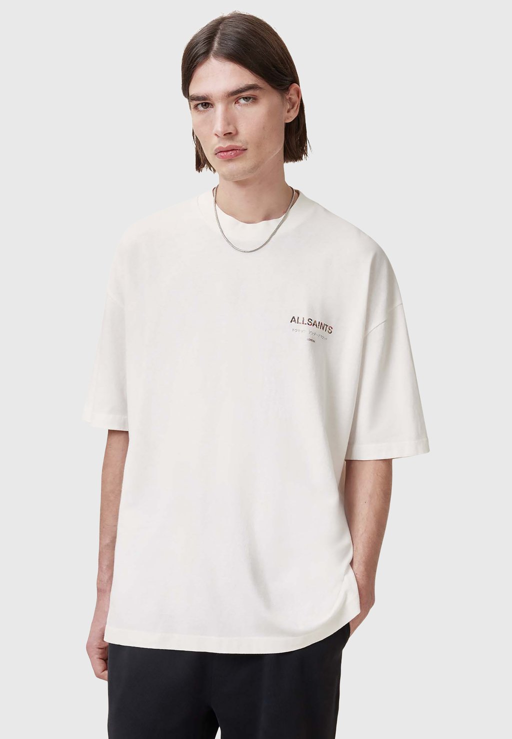 

Футболка с принтом UNDERGROUND CREW AllSaints, молочный