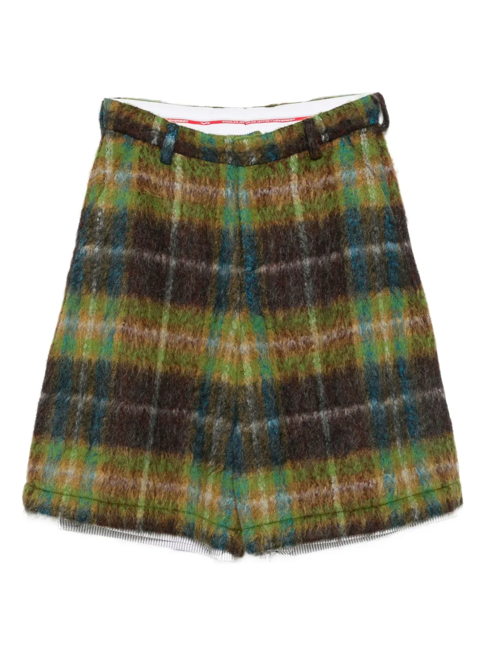 

Клетчатые шорты строгого кроя Charles Jeffrey Loverboy, зеленый