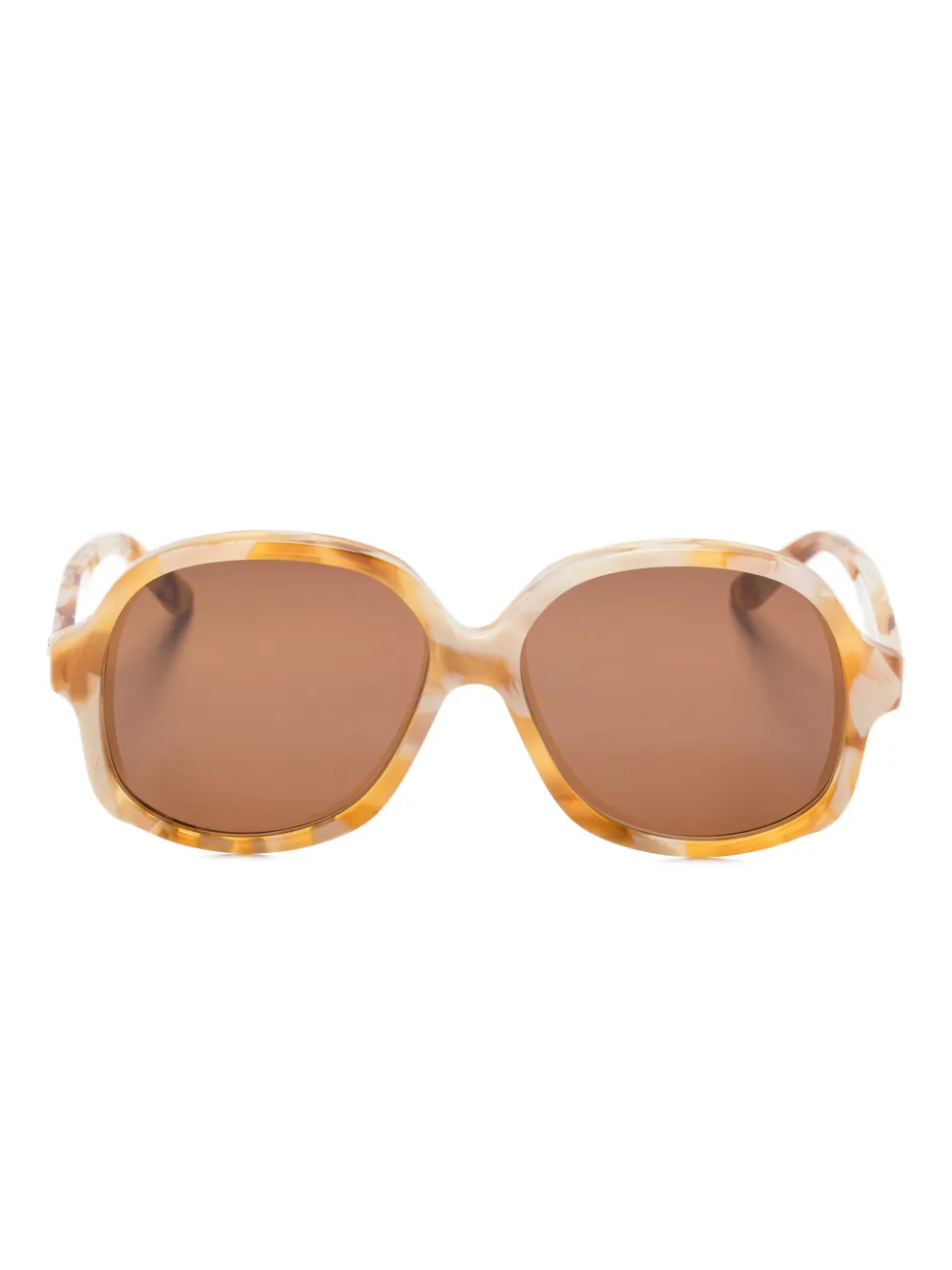 

Солнцезащитные очки в большой оправе с мраморным узором VALENTINO GARAVANI EYEWEAR, нейтральный