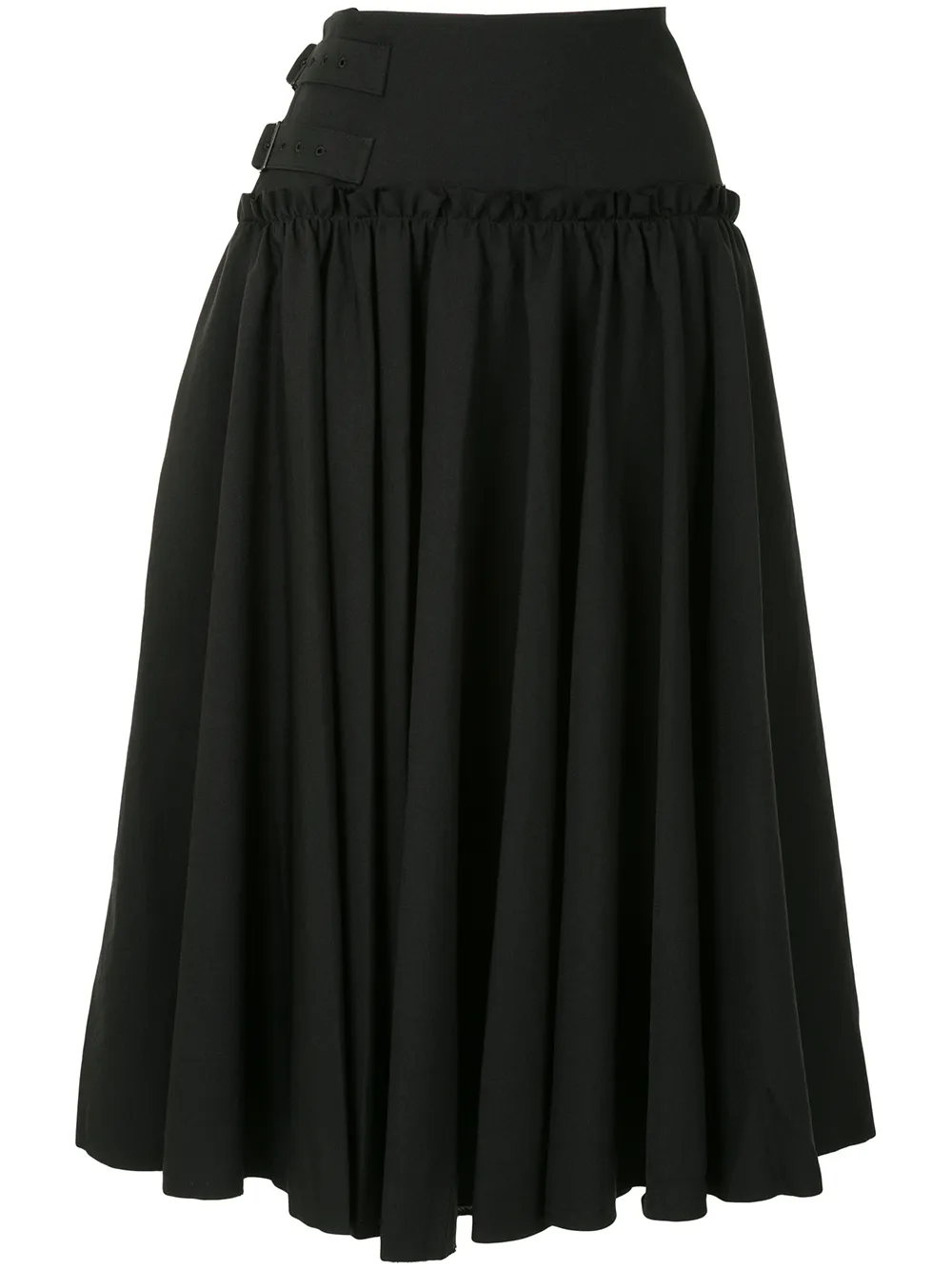 

Юбка с пряжками сбоку Yohji Yamamoto, черный