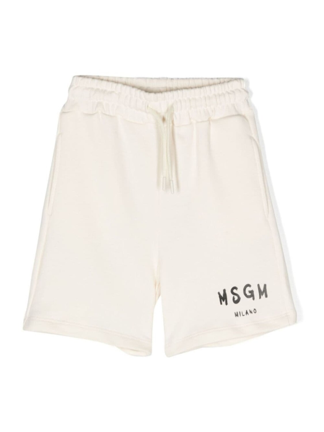 

MSGM Kids шорты с кулиской и логотипом, белый