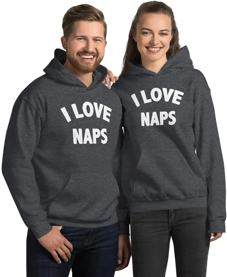 Толстовка I Love Naps - забавная толстовка для ленивых дней, любителей поспать и домоседов Generic, Dark Heather