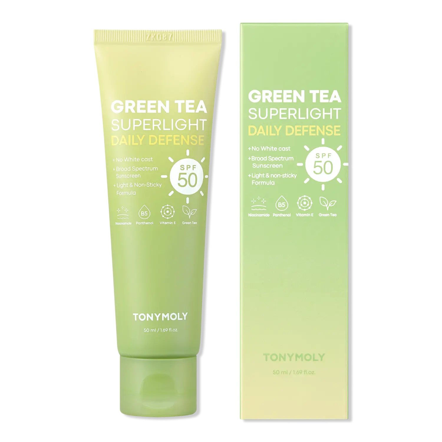 

Солнцезащитный крем Green Tea Superlight Daily Defense SPF 50 TONYMOLY