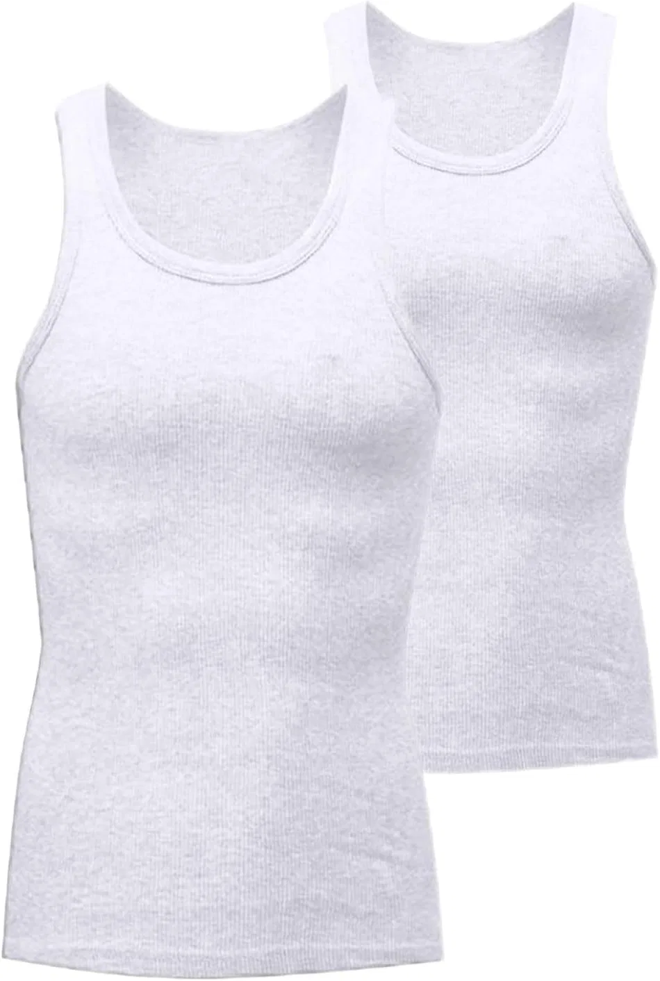 Мужская майка-борцовка, влагоотводящая, Slim Fit, Generic, A02_white