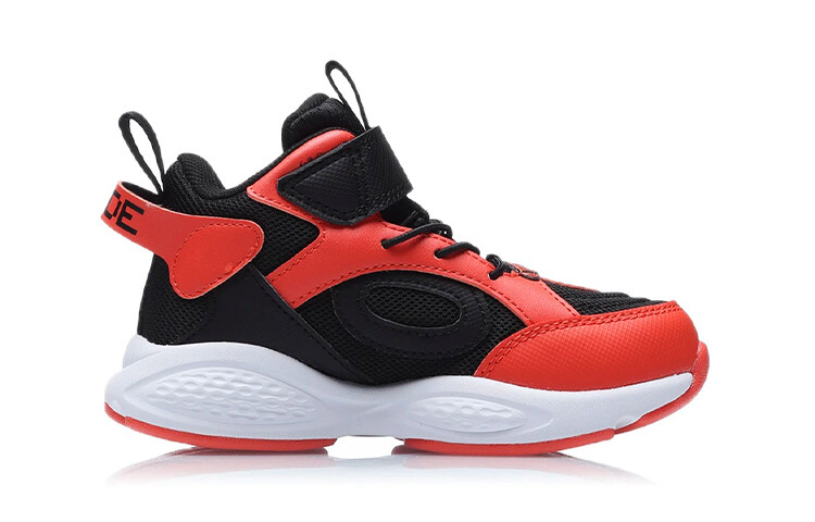 Кроссовки LINING YOUNG Sports Life Collection Kids Lifestyle Shoes PS High-top Black/Caryophyllum Orange — фото 2