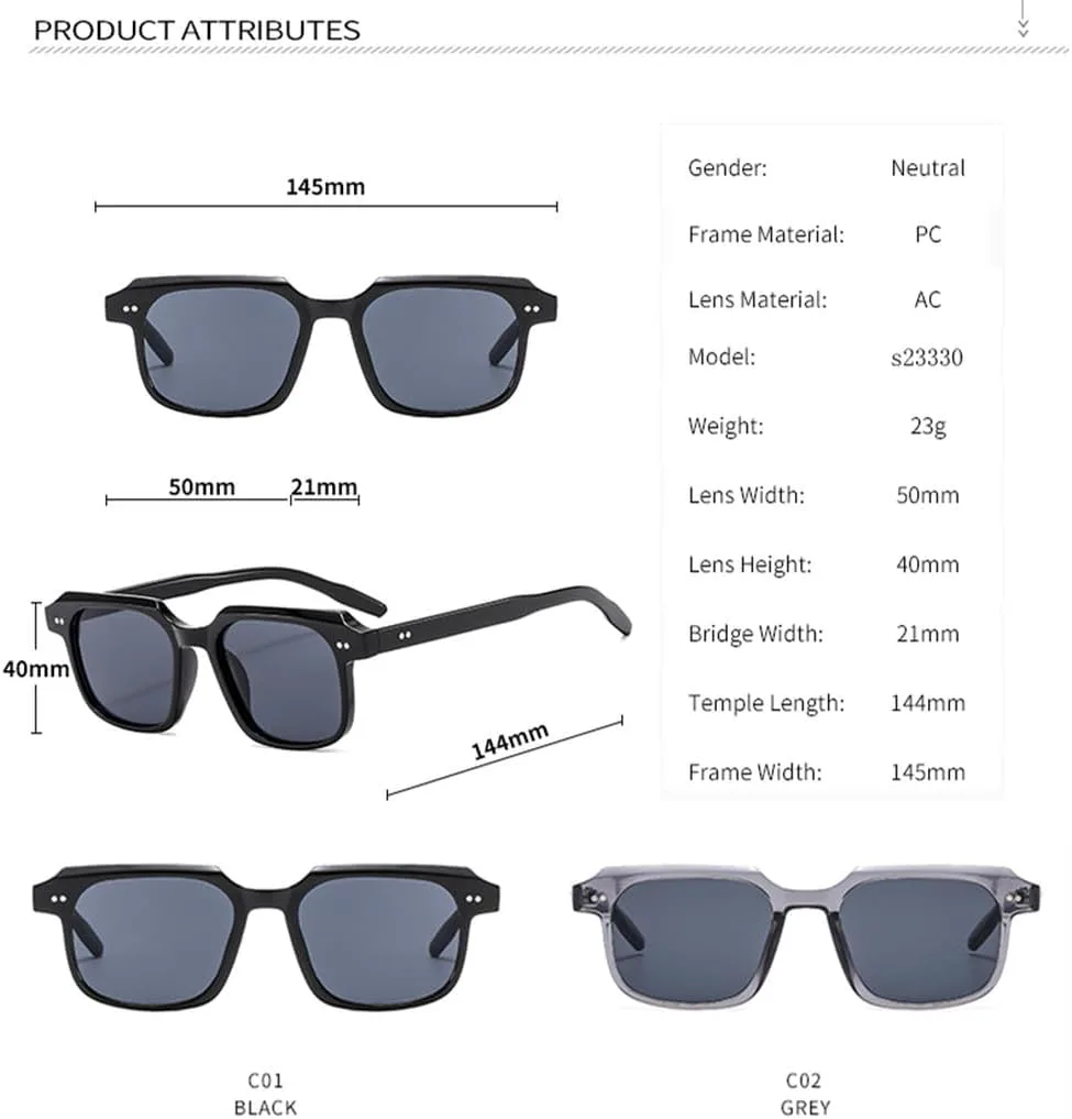 

Солнцезащитные очки MUTYNE в ретро-стиле, простая квадратная оправа, персонализированные классические солнцезащитные очки, женские солнцезащитные очки, Grey