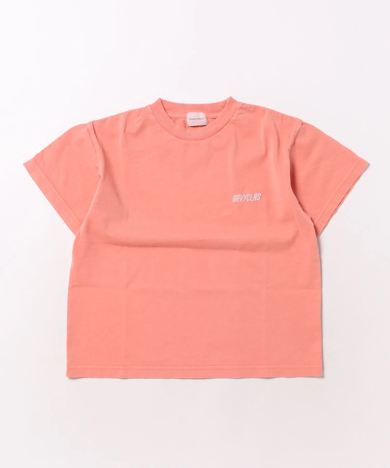 Футболка oversize с дизайнерским принтом GROOVY COLORS оранжевая — фото 2