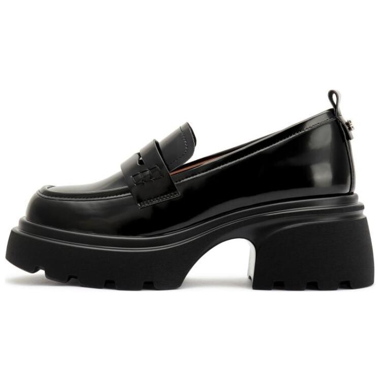 Лоферы женские черный Toomanyshoes