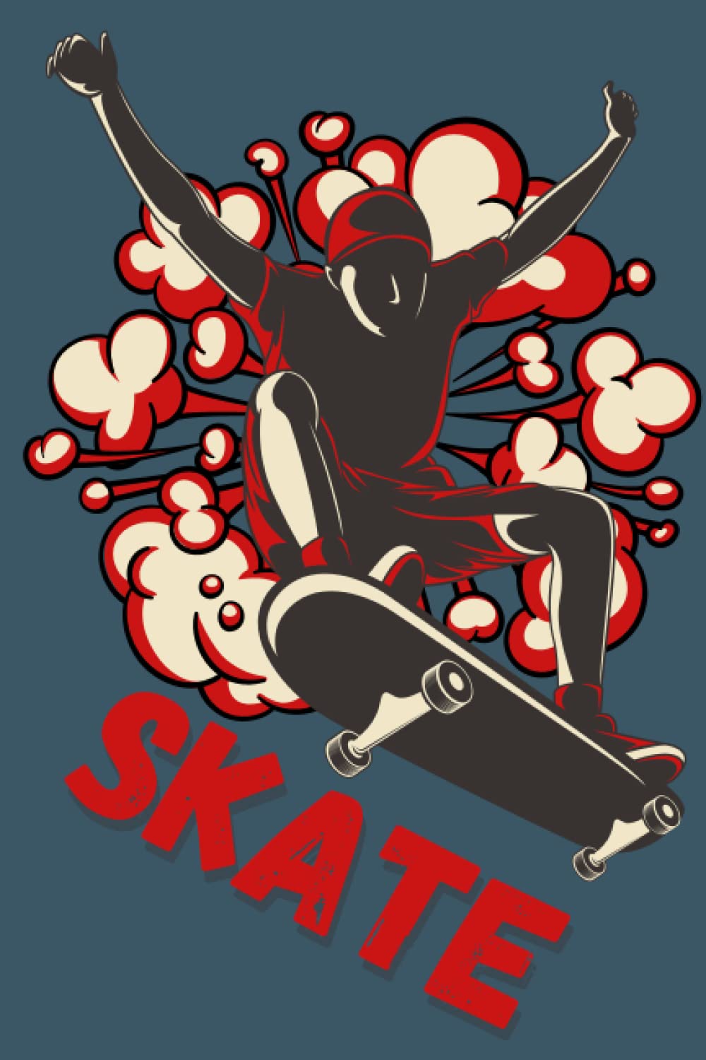 

Skate: Notizbuch ca DIN A5 mit 120 linierten Seiten - handliches Format, cooles Design (German Edition) (Independently published)