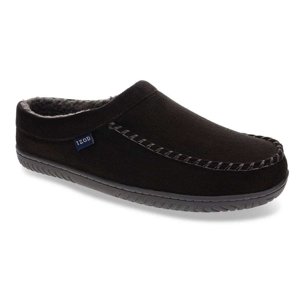 

IZOD Мужские вязаные тапочки-сабо, черный