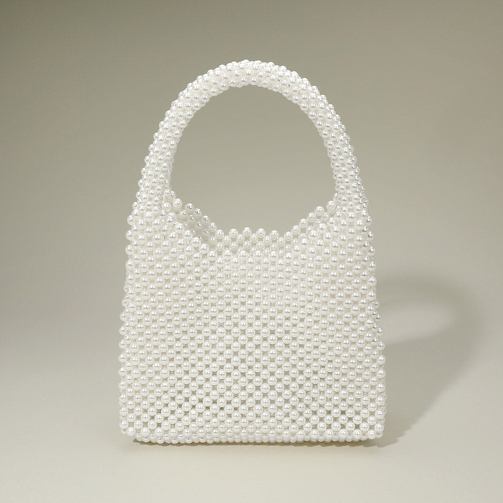 

Жемчужная сумочка с верхней ручкой FASHNZFAB, белый