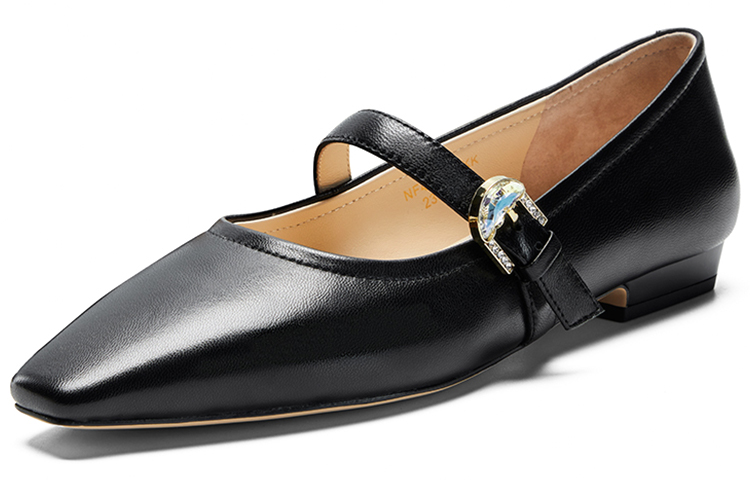 Туфли Мэри Джейн на плоской подошве 1,8 см женские NINE WEST, экрю — фото 3