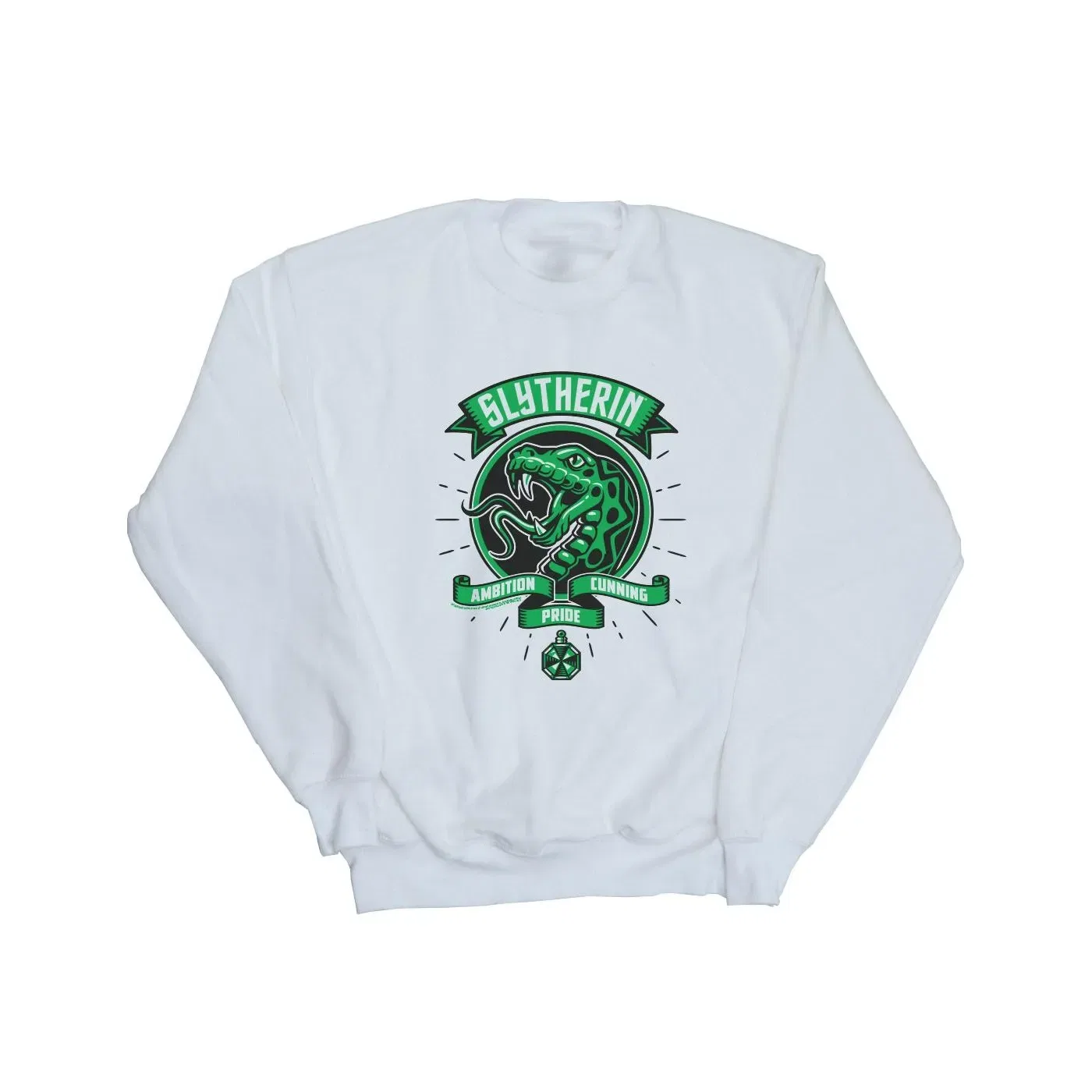 Свитшот с принтом Slytherin Harry Potter, белый — фото 2
