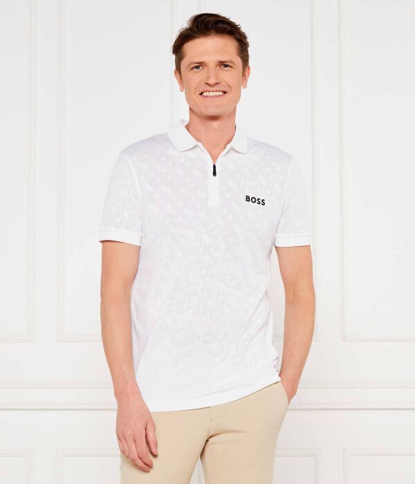 

Рубашка поло Slim fit Boss Green, белый
