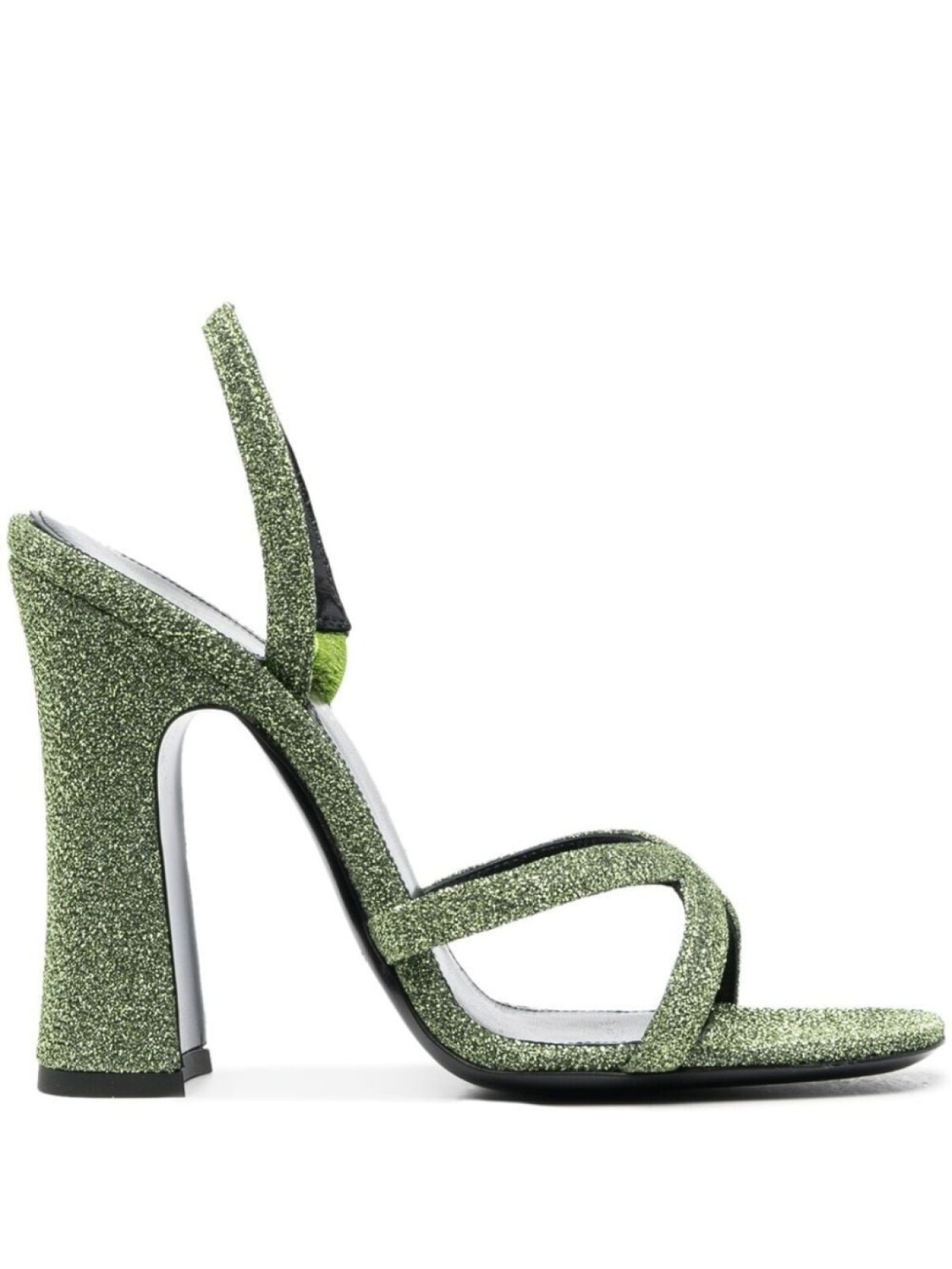 

Saint Laurent босоножки Arancha 110 с люрексом, зеленый