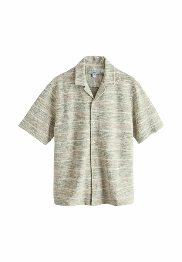 Футболка Next, Regular fit jersey textured short sleeve shirt, зеленая