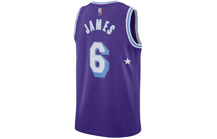 Джерси Nike NBA Los Angeles Lakers City Edition Lebron James 6 Dri-FIT Swingman Field Purple, Фиолетовый — фото 2