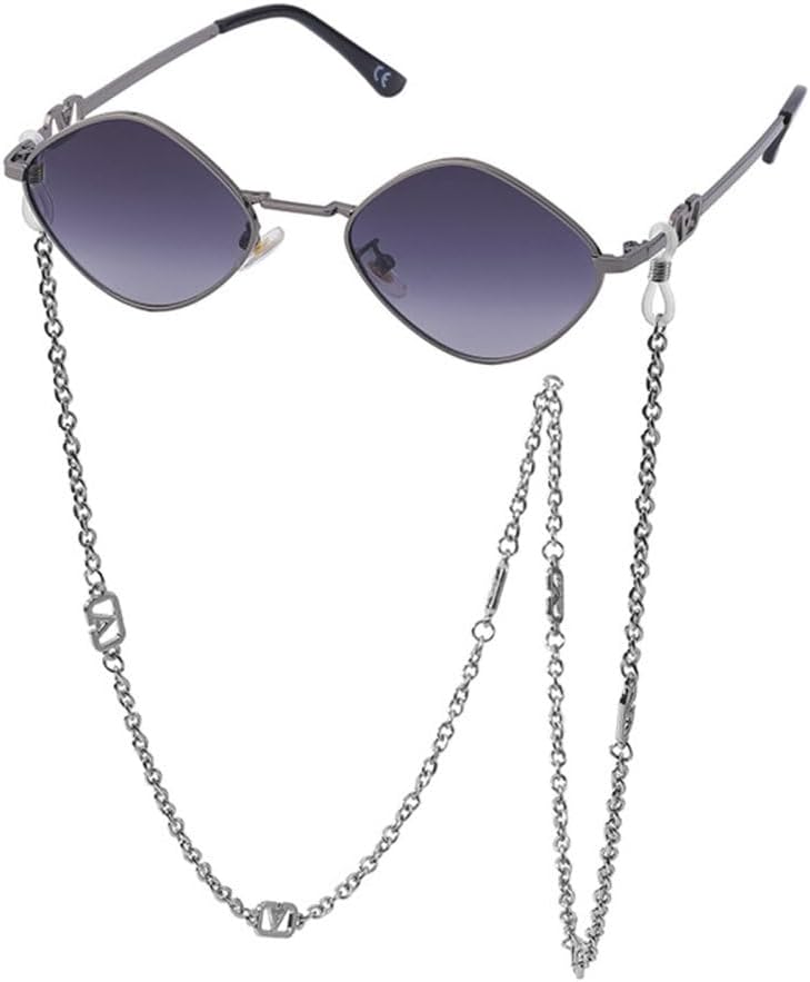 

Модные женские солнцезащитные очки с цепочкой, маленькие «кошачий глаз», винтажные элегантные очки с защитой от УФ-излучения UV400, роскошные очки для женщин generic, C7