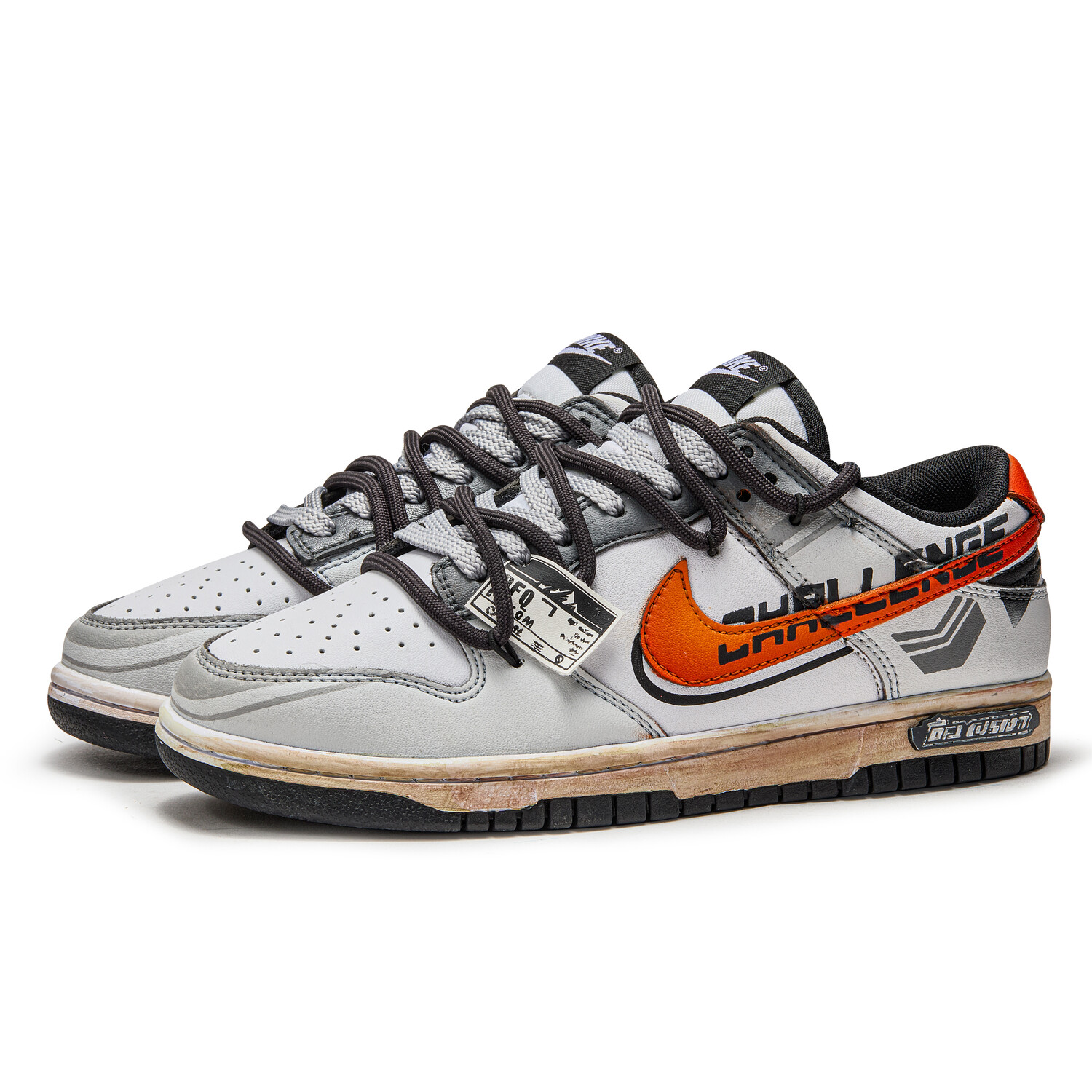 

Кроссовки Nike Dunk Skateboarding Shoes Women's Low-top Gray, серый