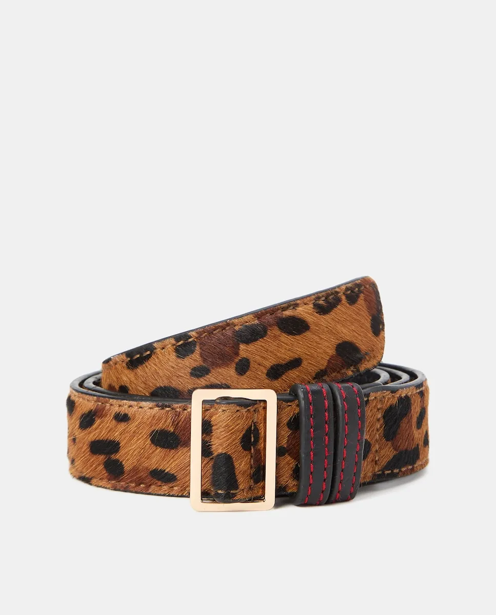 

Ремень с животным принтом Stella Rittwagen, коричневый