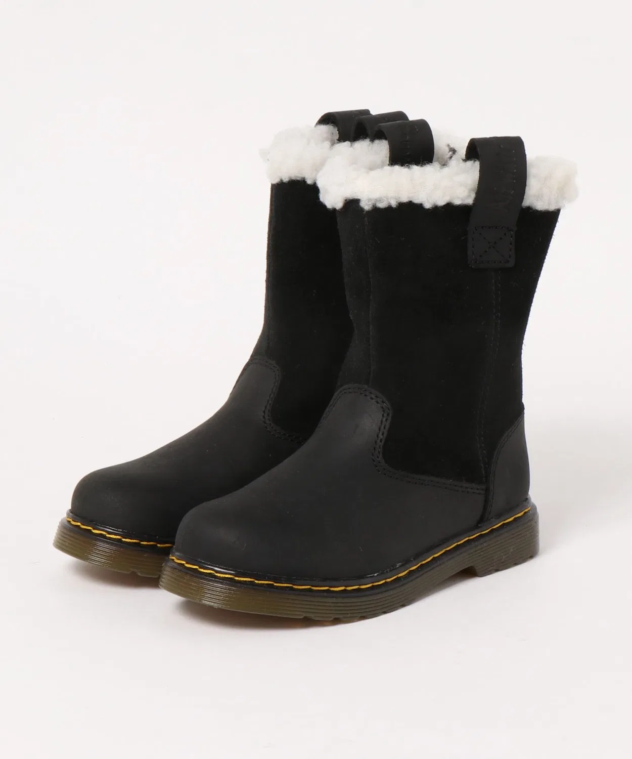 Ботинки Dr.Martens JUNEY BOOT JUNIOR из замши, черные