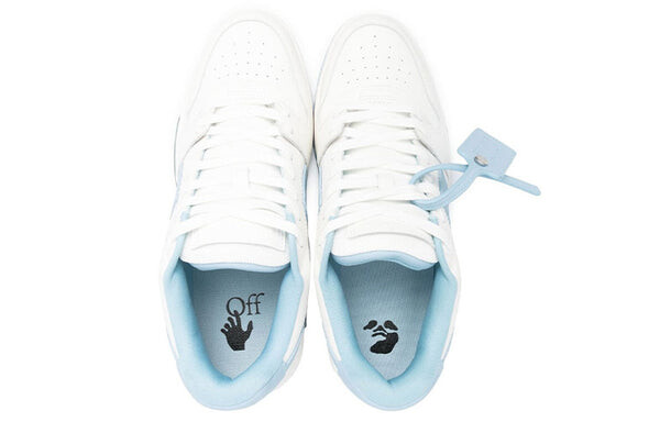 Кроссовки out of office leather sneakers 'white blue' Off-White, белый — фото 3