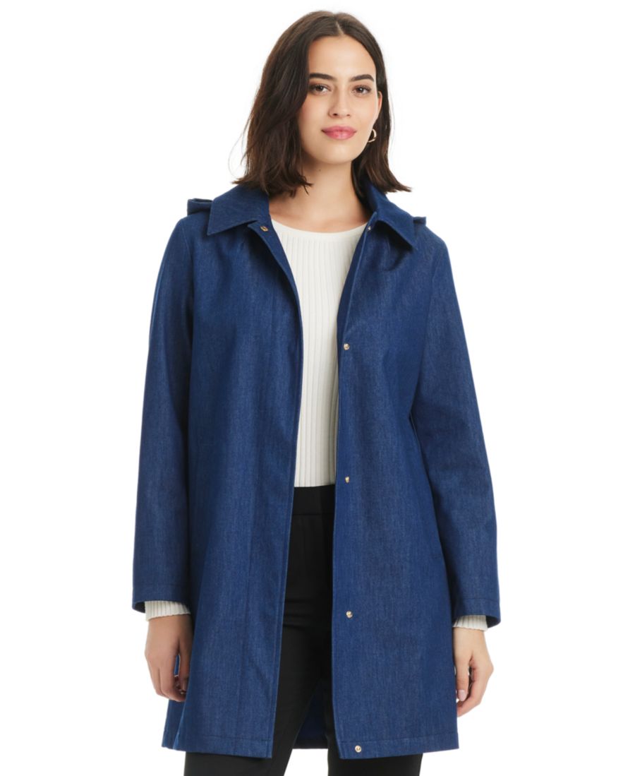 

Женское пальто А-силуэта с капюшоном kate spade new york, Dark Denim