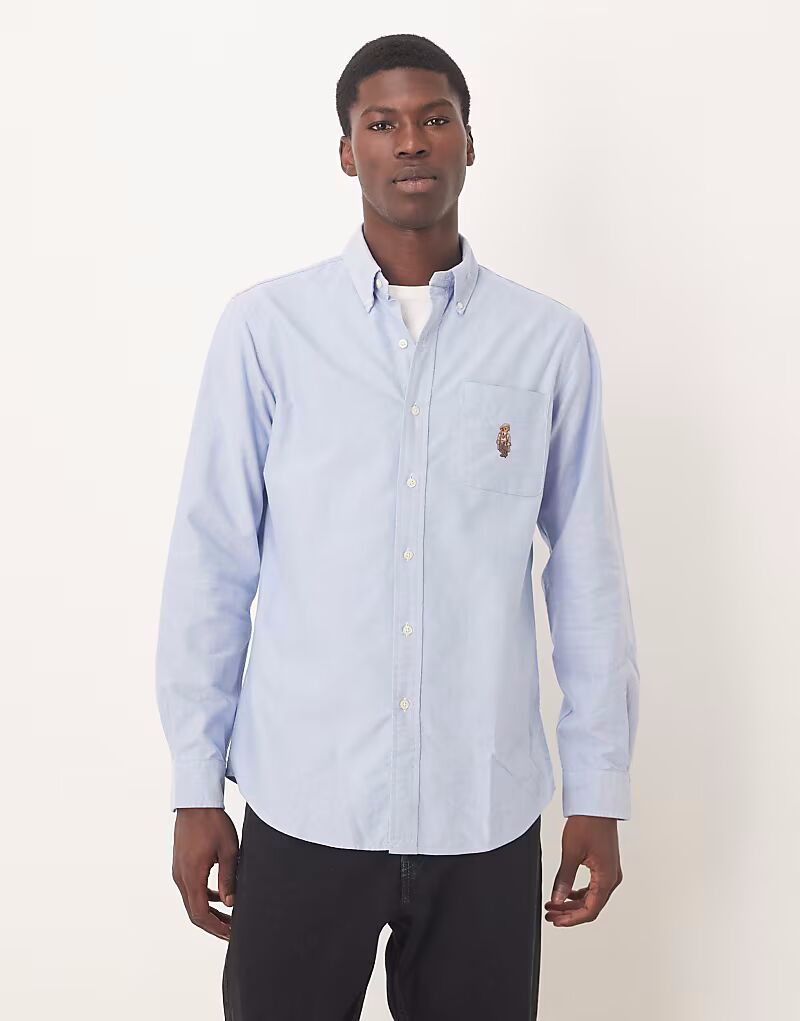 

Рубашка Oxford Custom Fit Heritage Bear светло-голубого цвета Polo Ralph Lauren