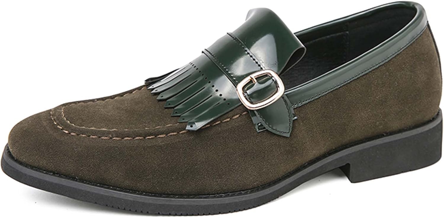 

Мужские лоферы Penny, городские деловые туфли, дышащие, противоскользящие, для ходьбы и вождения, униформа, офис, досуг, банкет, свадьба, костюм, кожаные туфли Generic, зеленый