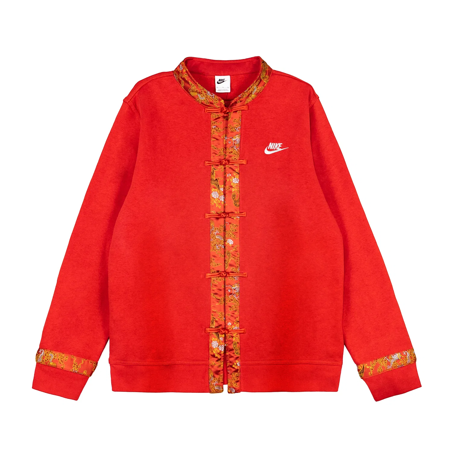 Толстовка с начесом CNY Fantasy Unbelievable Year Of The Snake, новая китайская стилистика Tang Suits, круглый вырез, унисекс Nike, Red
